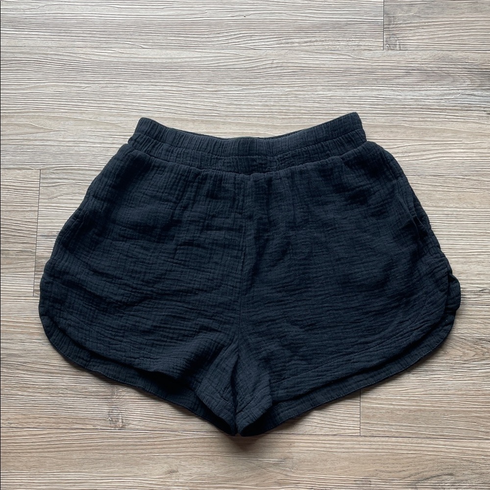 HYFVE Textured Black Shorts